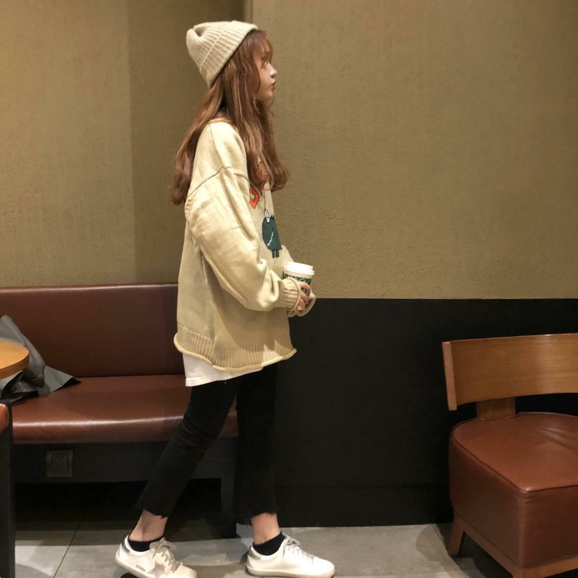 Y2K Dinosaur Sweater - Retro 90s Grunge, Pastel Goth, and Summer Y2K Fashion for Women