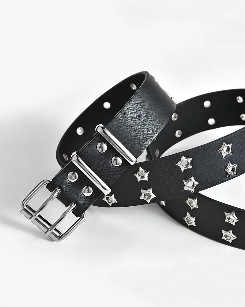 Y2K Double Grommet Belt - 90s Grunge, Retro, Gothic, Pastel Goth, Hip Hop, Summer Y2K