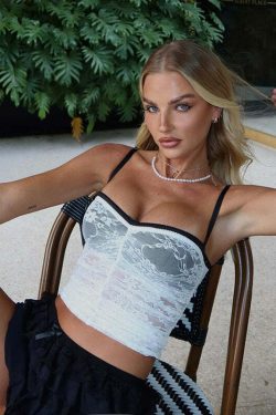 Y2K Double Layer Lace Top - Retro 90s Grunge, Summer Y2K Outfits, Pastel Goth Fashion