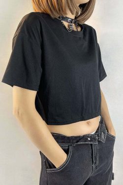 Y2K Fairy Grunge Butterfly Hollow Out Crop Top - 90s Retro Summer Party Outfit