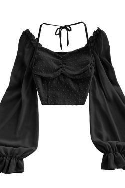 Y2K Fairycore Coquette Polka Dot Top - Retro 90s Grunge, Summer & Party Outfits