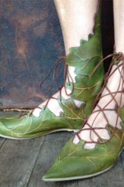 Y2K Fairycore Elf Lace Up Shoes - Retro 90s Grunge, Pastel Goth, Y2K Party & Summer Outfits