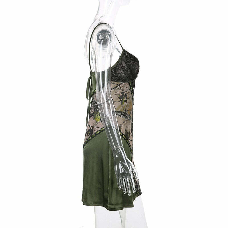 Y2K Fairycore Grunge Lace Mini Dress - 90s Retro Summer Outfit, Pastel Goth, Y2K Party Look