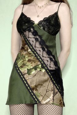 Y2K Fairycore Grunge Lace Mini Dress - 90s Retro Summer Outfit, Pastel Goth, Y2K Party Look