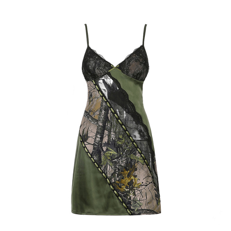 Y2K Fairycore Grunge Lace Mini Dress - 90s Retro Summer Outfit, Pastel Goth, Y2K Party Look
