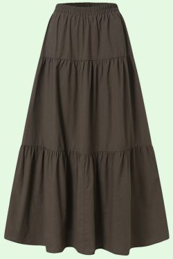 Y2K Fairycore Grunge Vintage Long Skirt - 90s Retro Summer Outfit, Pastel Goth, Y2K Fashion