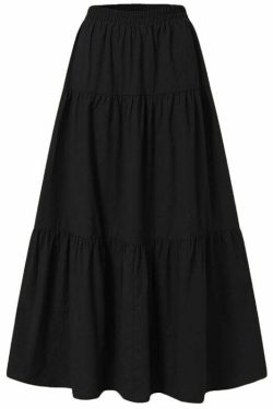 Y2K Fairycore Grunge Vintage Long Skirt - 90s Retro Summer Outfit, Pastel Goth, Y2K Fashion