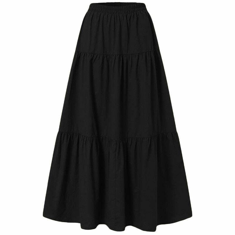 Y2K Fairycore Grunge Vintage Long Skirt - 90s Retro Summer Outfit, Pastel Goth, Y2K Fashion
