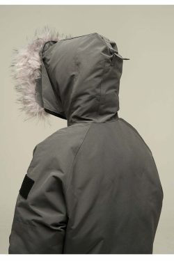 Y2K Faux-Fur Trimmed Parka Jacket - Retro 90s Grunge, Summer & Party Outfits for Women