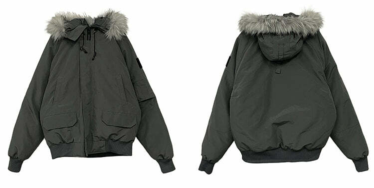 Y2K Faux-Fur Trimmed Parka Jacket - Retro 90s Grunge, Summer & Party Outfits for Women