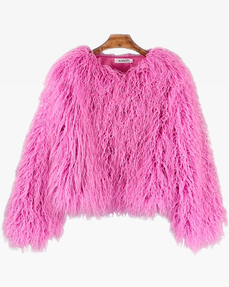 Y2K Faux Fur Jacket - Retro 90s Grunge, Y2K Summer Outfits, Y2K Party & Club Fashion