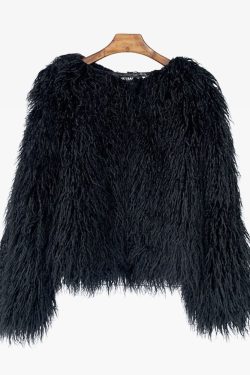 Y2K Faux Fur Jacket - Retro 90s Grunge, Y2K Summer Outfits, Y2K Party & Club Fashion