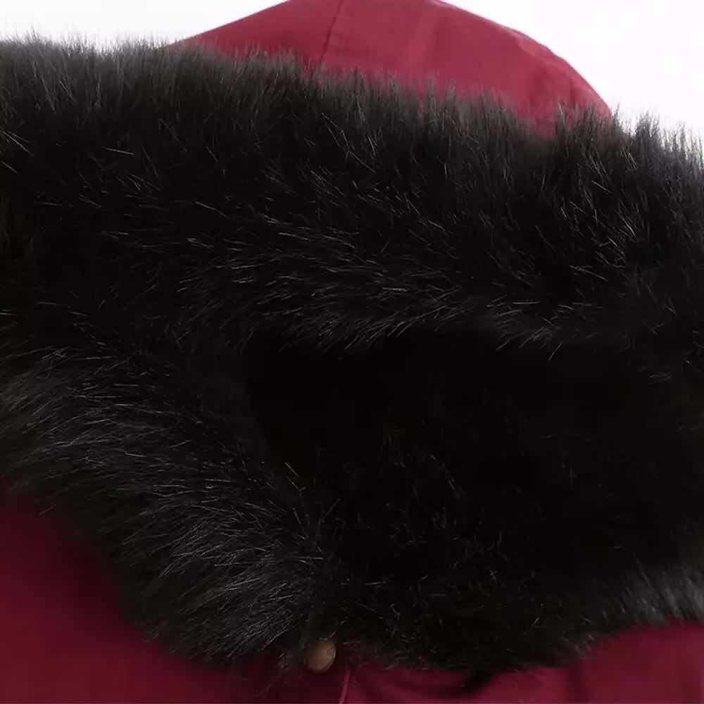 Y2K Faux Fur Long Hooded Coat - Retro 90s Grunge, Pastel Goth, and Y2K Fashion Statement