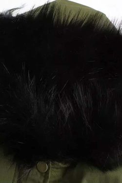 Y2K Faux Fur Long Hooded Coat - Retro 90s Grunge, Pastel Goth, and Y2K Fashion Statement