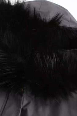 Y2K Faux Fur Long Hooded Coat - Retro 90s Grunge, Pastel Goth, and Y2K Fashion Statement