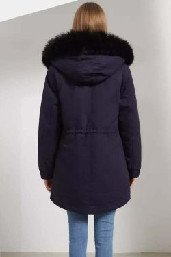 Y2K Faux Fur Long Hooded Coat - Retro 90s Grunge, Pastel Goth, and Y2K Fashion Statement