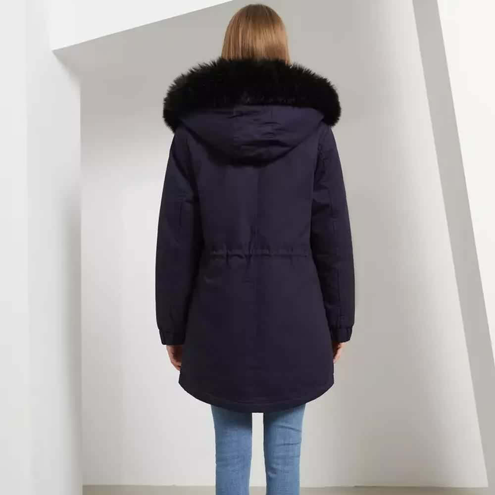 Y2K Faux Fur Long Hooded Coat - Retro 90s Grunge, Pastel Goth, and Y2K Fashion Statement