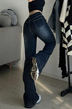 Y2K Flare Jeans - Retro 90s Grunge, Summer Y2K Outfits, Pastel Goth, Y2K Club &