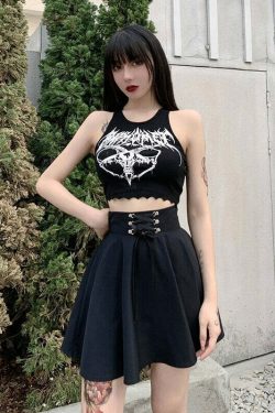 Y2K Flared Mini Skater Skirt - 90s Grunge, Retro, Pastel Goth, Summer & Party Outfits