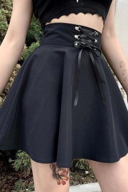 Y2K Flared Mini Skater Skirt - 90s Grunge, Retro, Pastel Goth, Summer & Party Outfits