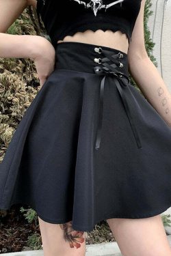 Y2K Flared Mini Skater Skirt - 90s Grunge, Retro, Pastel Goth, Summer & Party Outfits