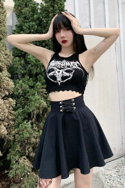 Y2K Flared Mini Skater Skirt - 90s Grunge, Retro, Pastel Goth, Summer & Party Outfits