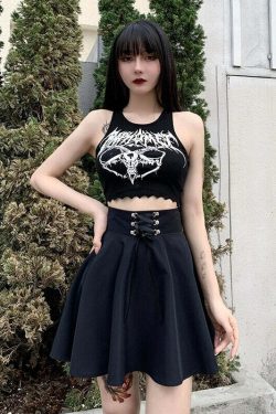 Y2K Flared Mini Skater Skirt - 90s Grunge, Retro, Pastel Goth, Summer & Party Outfits