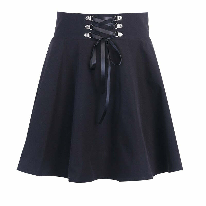 Y2K Flared Mini Skater Skirt - 90s Grunge, Retro, Pastel Goth, Summer & Party Outfits