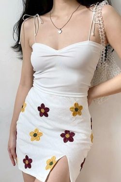 Y2K Floral Bodycon Mini Skirt - 90s Grunge Summer Outfit, Retro Y2K Fashion, Pastel Goth Style