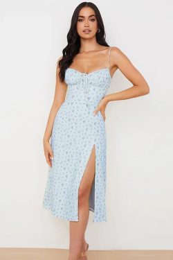 Y2K Floral Dress - Retro 90s Grunge Summer Outfit, Y2K Party, Club, and Beach Fashion