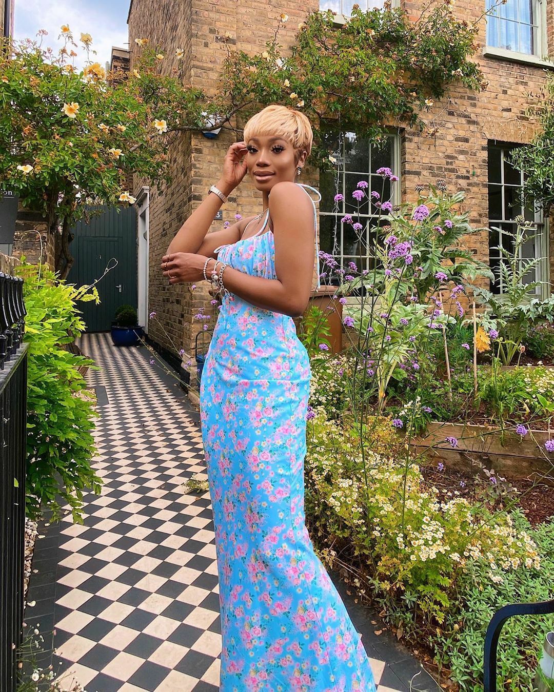 Y2K Floral Maxi Dress - 90s Grunge Summer Outfit, Retro Y2K Fashion, Pastel Goth Style