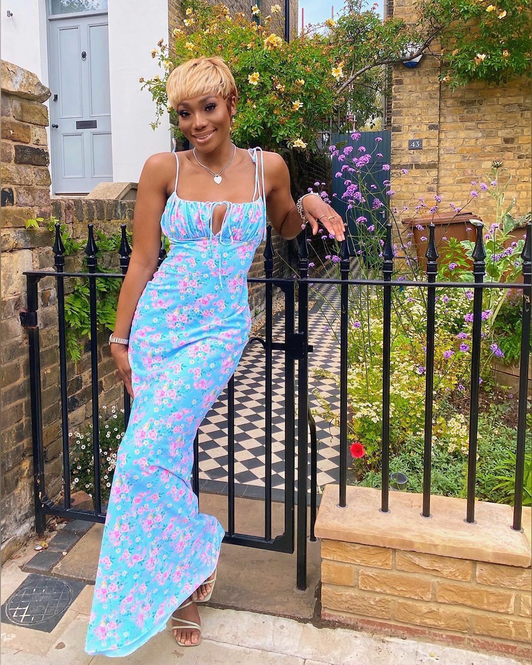 Y2K Floral Maxi Dress - 90s Grunge Summer Outfit, Retro Y2K Fashion, Pastel Goth Style