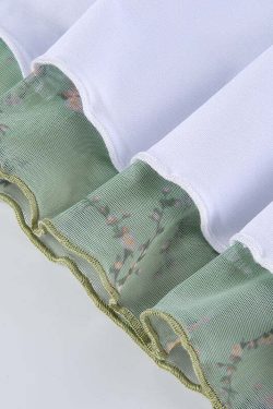 Y2K Floral Mesh Mini Skirt - 90s Grunge, Retro Summer Outfit, Pastel Goth, Y2K Fashion