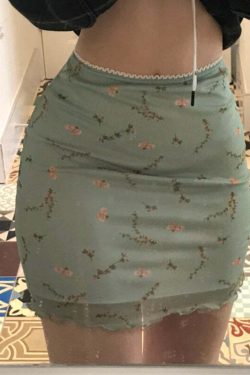 Y2K Floral Mesh Mini Skirt - 90s Grunge, Retro Summer Outfit, Pastel Goth, Y2K Fashion