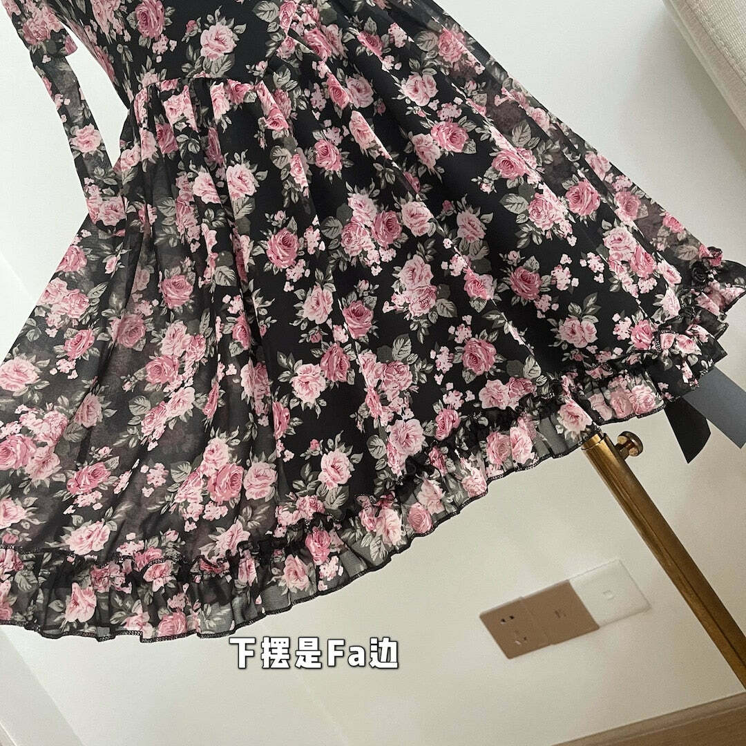 Y2K Floral Mini Dress - Soft Girl Aesthetic, 90s Grunge, Summer Y2K Outfits, Retro Style