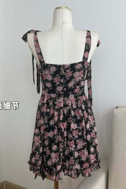 Y2K Floral Mini Dress - Soft Girl Aesthetic, 90s Grunge, Summer Y2K Outfits, Retro Style
