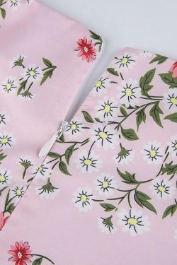 Y2K Floral Pink Maxi Dress - Retro 90s Grunge, Summer Cottagecore, Pastel Goth Outfit