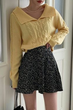 Y2K Floral Pleated Miniskirt - Retro 90s Grunge Summer Outfit, Pastel Goth Y2K Fashion