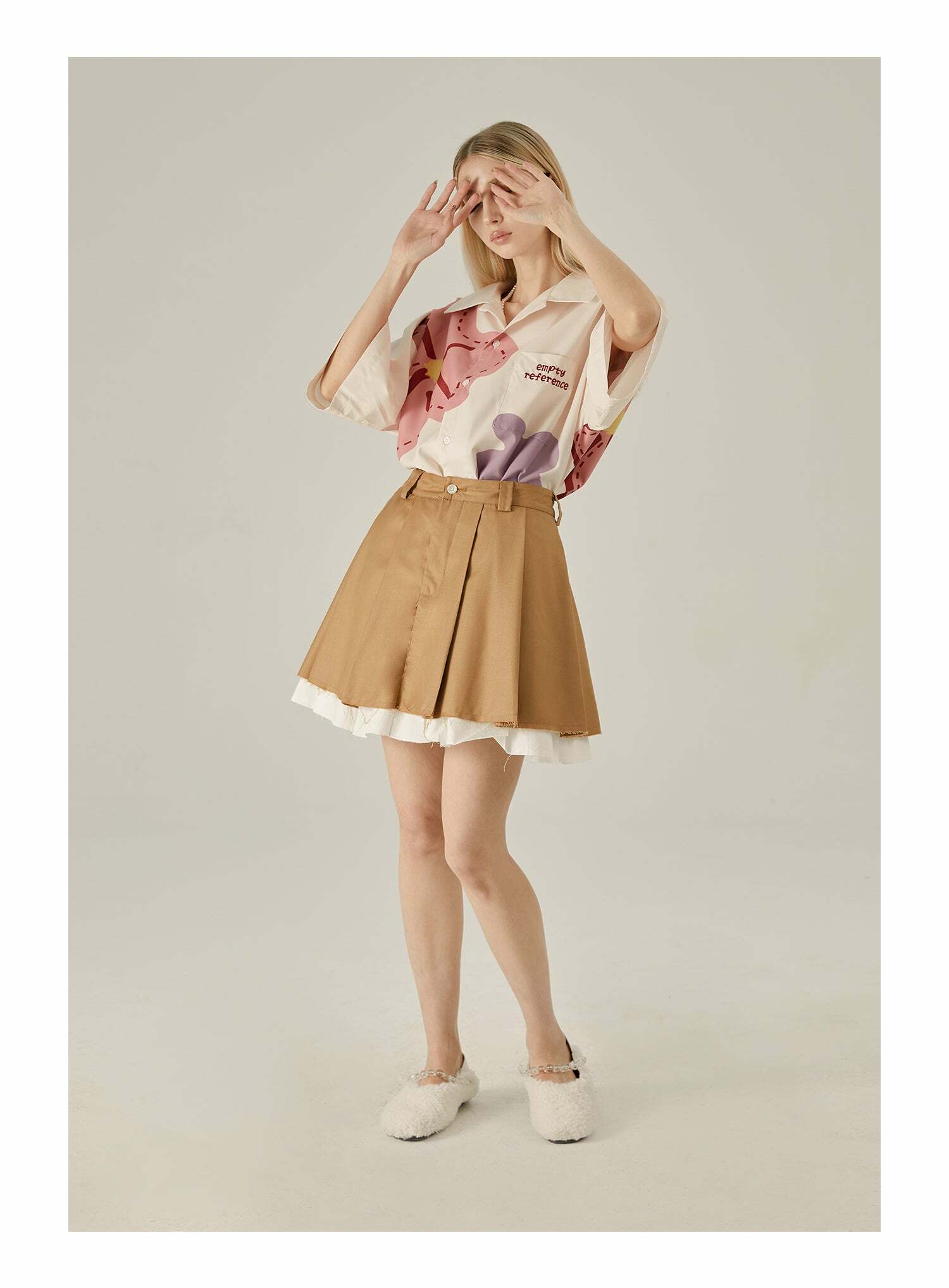 Y2K Floral Print Button-Up Shirt - Retro 90s Grunge Summer Outfit, Y2K Fashion Top