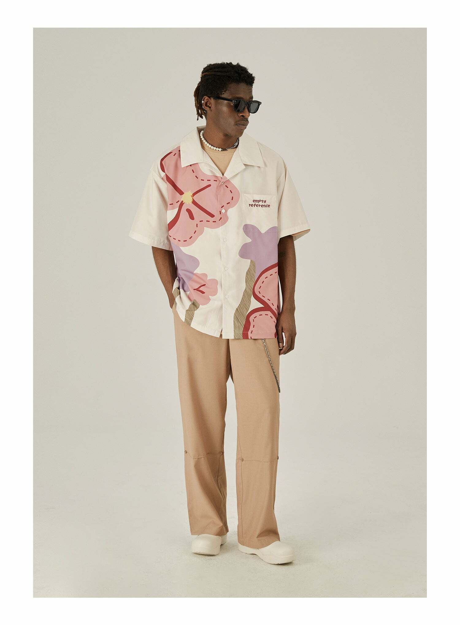 Y2K Floral Print Button-Up Shirt - Retro 90s Grunge Summer Outfit, Y2K Fashion Top