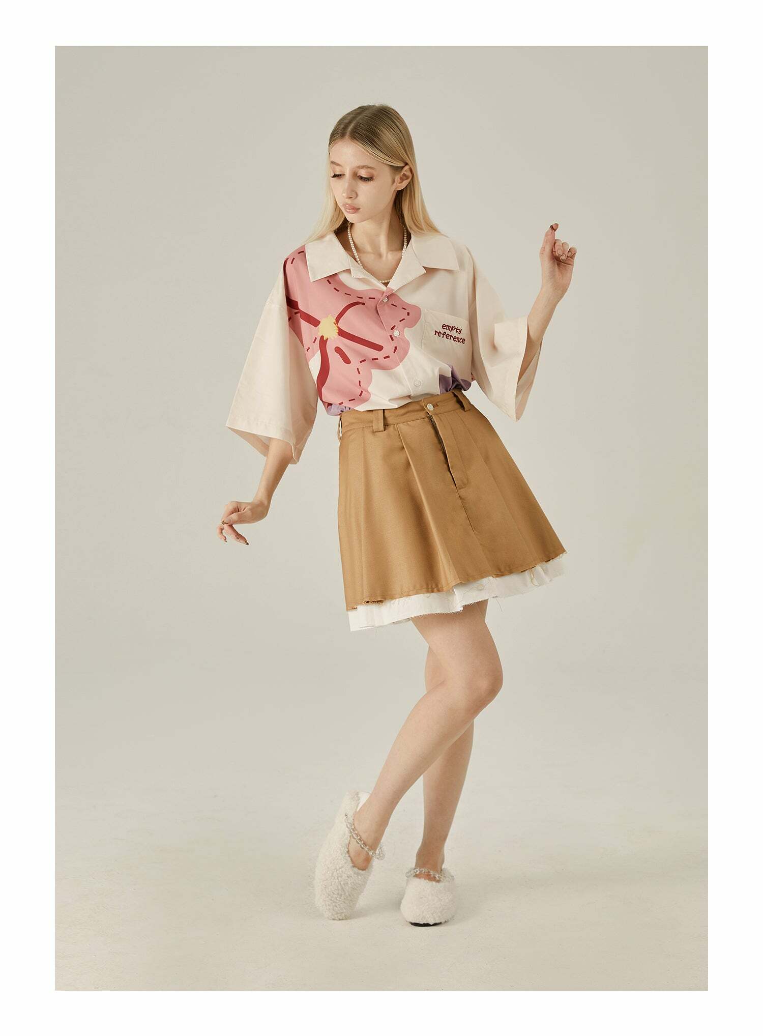 Y2K Floral Print Button-Up Shirt - Retro 90s Grunge Summer Outfit, Y2K Fashion Top
