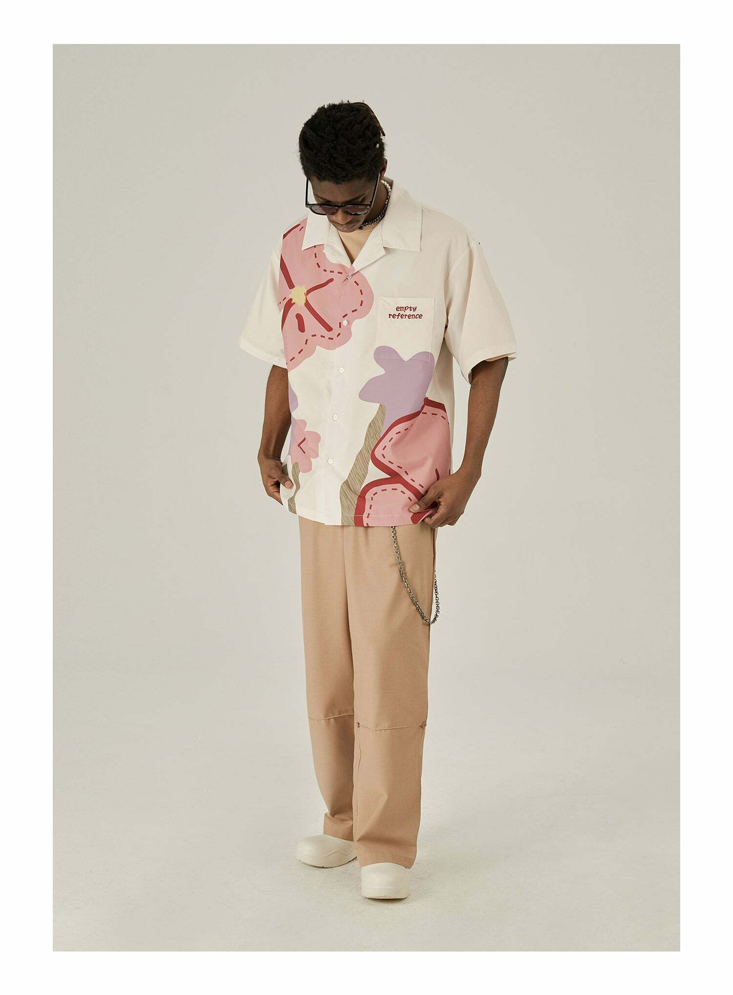 Y2K Floral Print Button-Up Shirt - Retro 90s Grunge Summer Outfit, Y2K Fashion Top