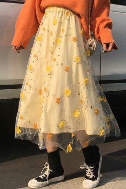 Y2K Floral Print High Waisted Skirt - Retro 90s Grunge Summer Outfit for Women