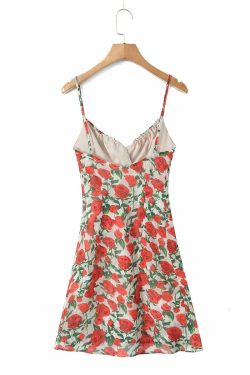 Y2K Floral Print Mesh Mini Dress - Retro 90s Grunge Summer Outfit, Y2K Party & Club Fashion