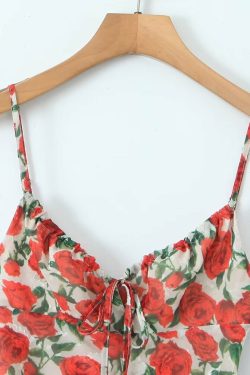 Y2K Floral Print Mesh Mini Dress - Retro 90s Grunge Summer Outfit, Y2K Party & Club Fashion