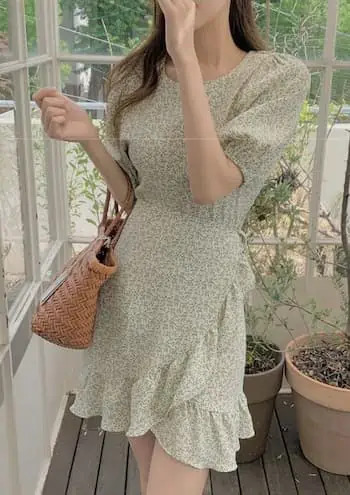 Y2K Floral Print Mini A-Line Dress - Perfect for 90s Grunge, Retro, and Summer Y2K Outfits