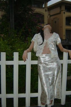 Y2K Floral Satin Midi Skirt & Top - Retro 90s Grunge Summer Outfit, Pastel Goth Y2K Fashion
