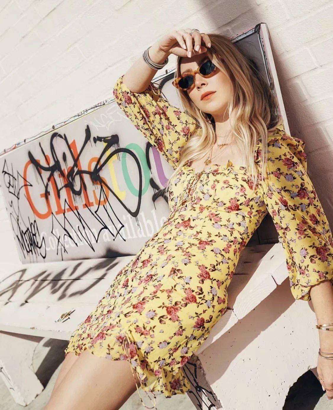 Y2K Floral Summer Midi Dress - 90s Grunge, Retro, Pastel Goth, Y2K Party & Club Outfits