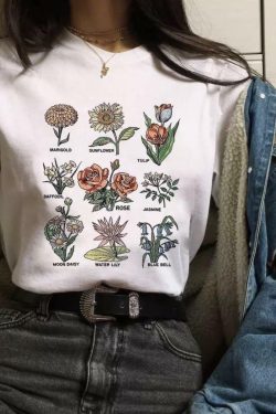 Y2K Floral T-Shirt ???? - Retro 90s Grunge, Summer Y2K Outfits, Pastel Goth, Y