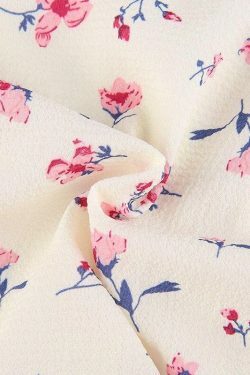 Y2K Floral White Mini Dress - 90s Grunge Summer Outfit, Retro Party & Club Fashion